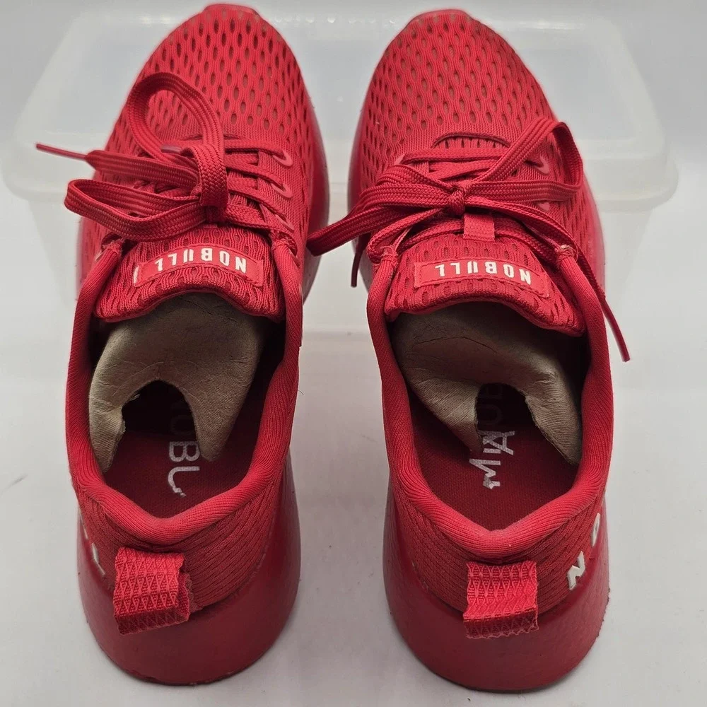 NOBULL Shoes Mens Size 6.5 Womens 8 Red Mesh Low Top Athletic Running Sneakers